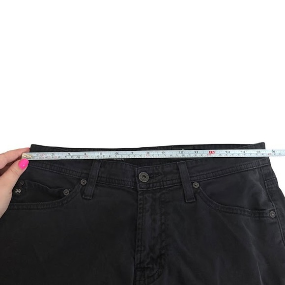 AG Adriano Goldschmied Black The Graduate Tailored Leg Chino Pants Mens 30 x 32 - Picture 3 of 4